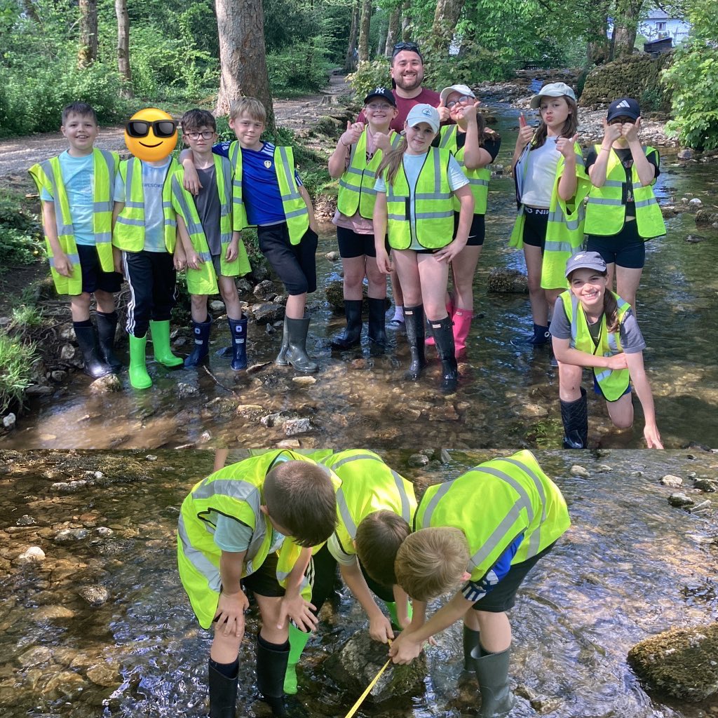 Group 2 displayed a great co-operative growth mindset in their stream studies yesterday! Working together in the water and investigating its depth and velocity! 🌈