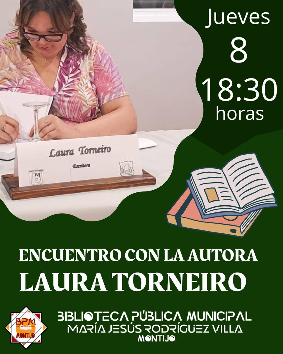 El próximo jueves vuelve Laura Torneiro a <a href="/BiblioMontijo/">Biblioteca Montijo</a> para mantener un encuentro con los lectores que así lo deseen.
Nos hablará sobre sus últimos libros publicados y de los futuros proyectos que baraja