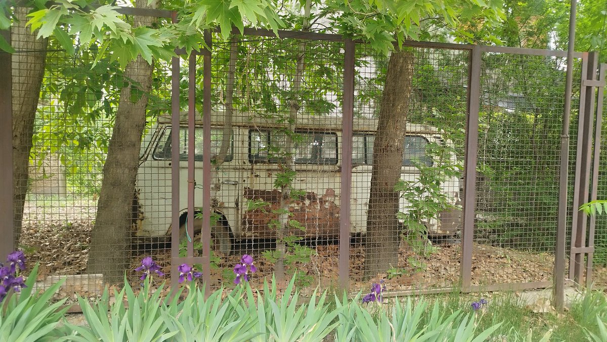 Hanisa12d's tweet image. Gm Friends☘️☘️

Old Car in Spring