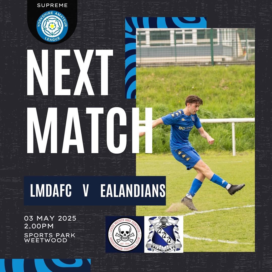 Tomorrow is the final match of the season for our Firsts and what a season it has been. We take on league champions <a href="/ealandians_fc/">Ealandians FC</a> at home, and we could secure 2nd spot with a point
The weather is forecast to be lovely so get yourself down to Weetwood and support the lads
#LMDAFC