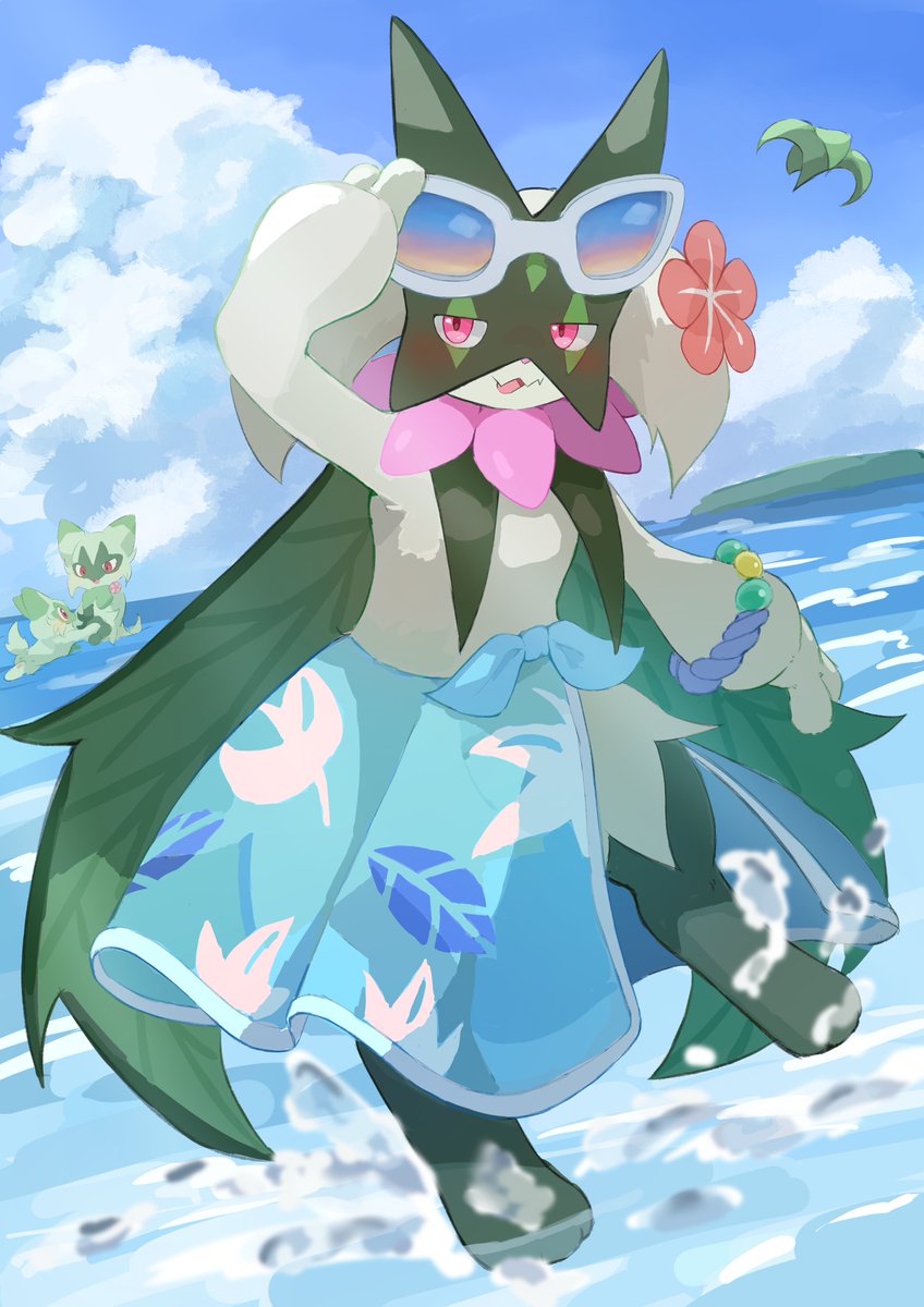 illustratchaco's tweet image. ☀️ビーチスタイルマスカーニャ！🍃