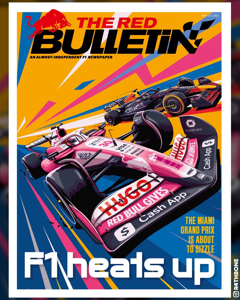 Rathbone (@r4thbone) on Twitter photo I’m excited to be able to share my latest <a href="/redbull/">Red Bull</a> <a href="/redbulletin/">RBR News 🇳🇱🇯🇵</a> magazine cover illustration. I loved drawing the ‘Pink Bull’ <a href="/visacashapprb/">Visa Cash App Racing Bulls F1 Team</a> and I’m really happy with how the illustration turned out.
The illustration was also featured in the <a href="/miaminewtimes/">Miami New Times</a>!
#MiamiF1 #MiamiGP I’m excited to be able to share my latest <a href="/redbull/">Red Bull</a> <a href="/redbulletin/">RBR News 🇳🇱🇯🇵</a> magazine cover illustration. I loved drawing the ‘Pink Bull’ <a href="/visacashapprb/">Visa Cash App Racing Bulls F1 Team</a> and I’m really happy with how the illustration turned out.
The illustration was also featured in the <a href="/miaminewtimes/">Miami New Times</a>!
#MiamiF1 #MiamiGP