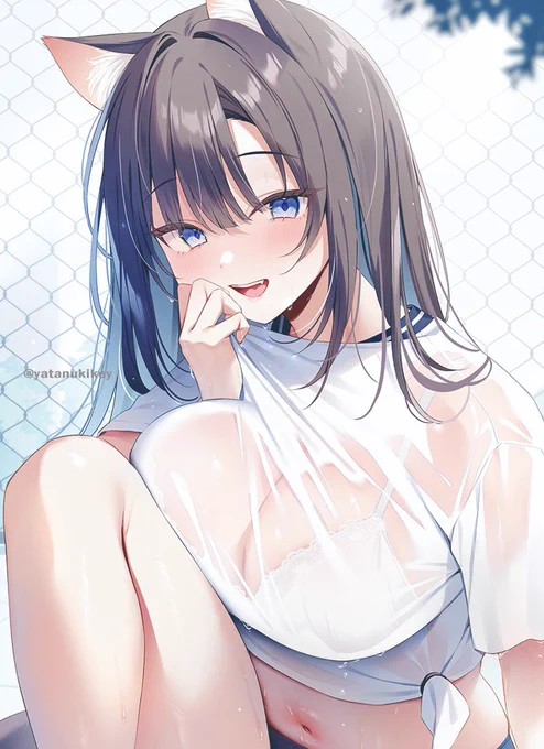 4月30日発売の電撃萌王6月号にて濡れ透け猫ちゃんを描きました。よろしくお願いします! 