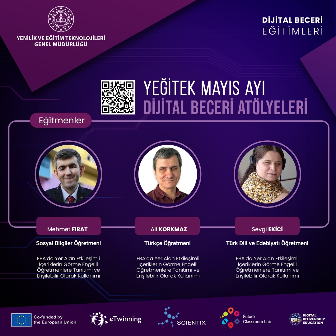 📢 "Dijital Beceri Eğitimleri" Kapsamında Çevrim İçi Eğitimlerimiz ve Atölyelerimiz Devam Ediyor.