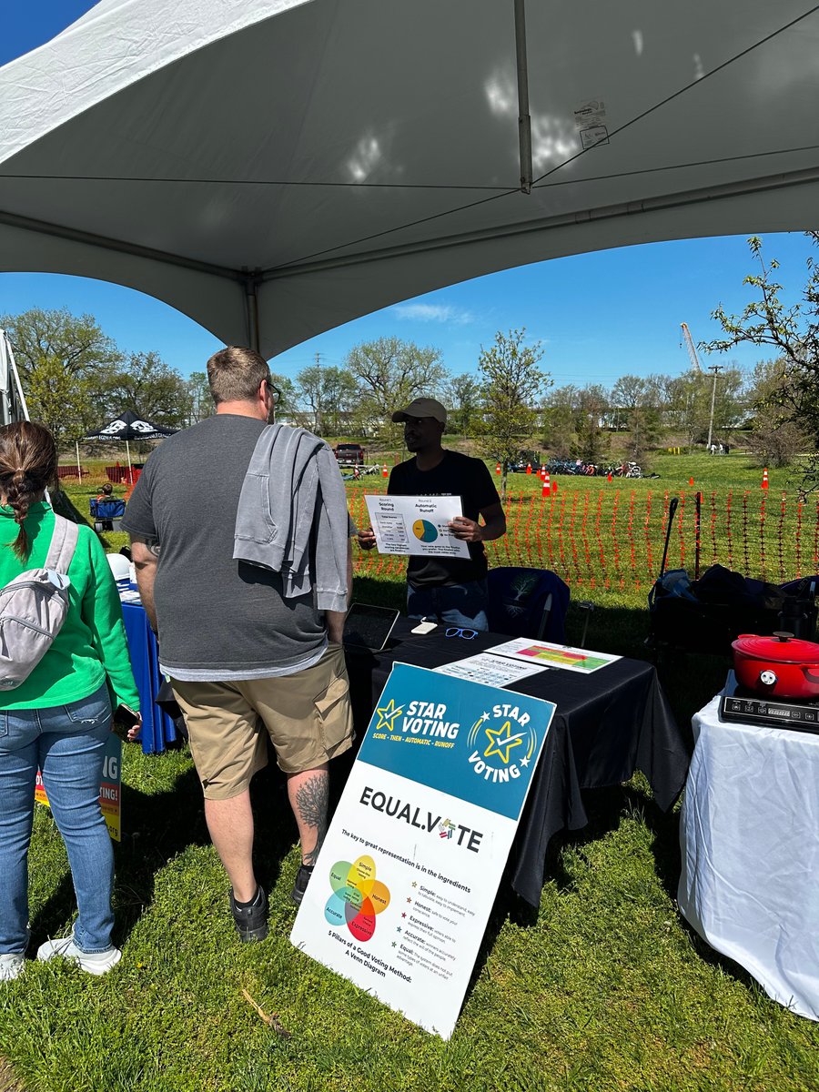 Big shoutout to Duncan for his incredible Earth Day community outreach!  We’re passionate about ballot reforms for a fairer democracy. Want to  help? Join us or host a table to spread the word! Together, we can build  a democracy that works for everyone. 🌟