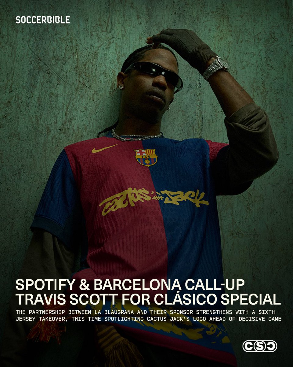 SoccerBible's tweet image. 🚨 @FCBarcelona_es x @Spotify x @trvisXX collab for El Clásico…pretty much as big as it gets for the culture ✨
