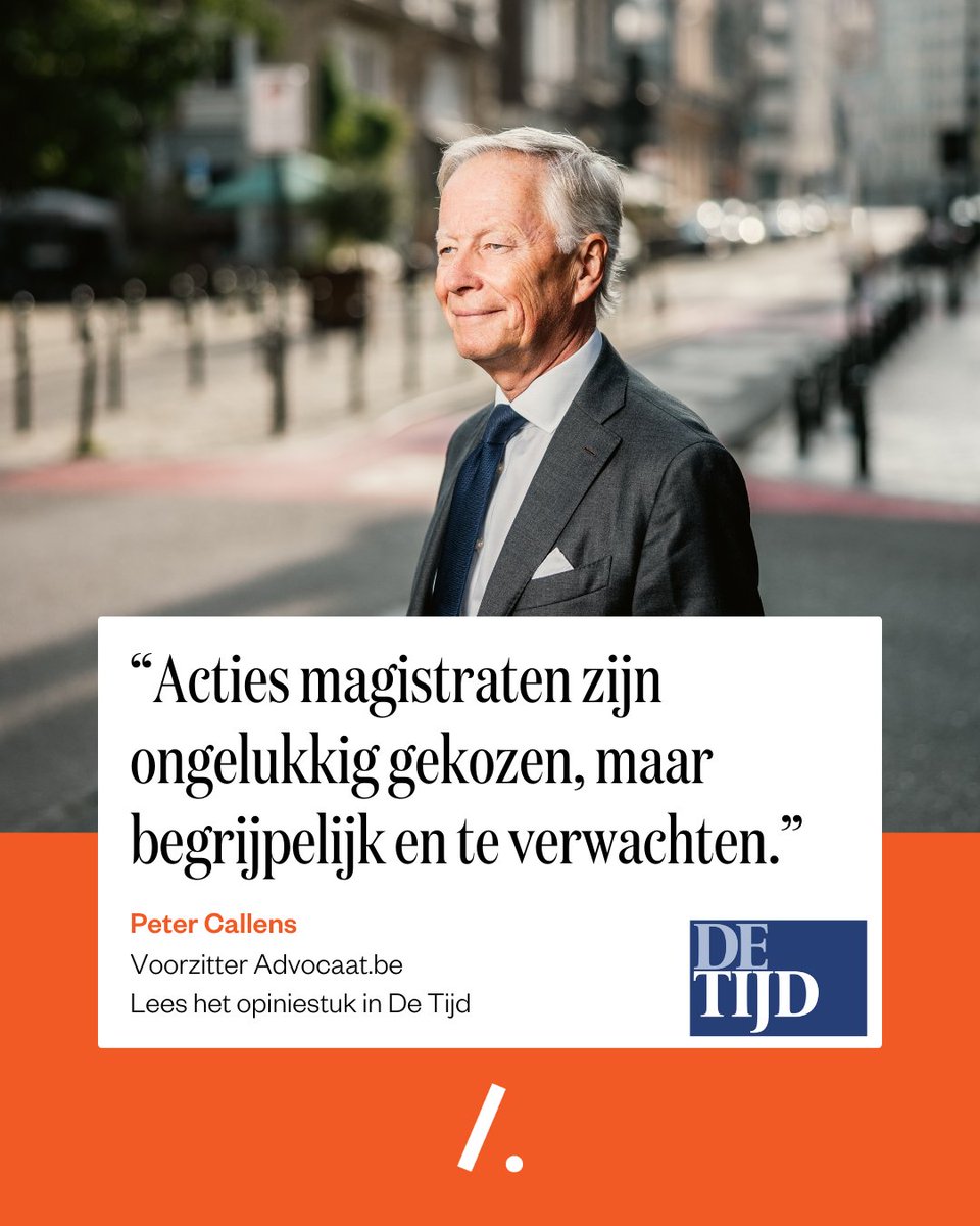 De acties van #magistraten zijn ongelukkig, maar ook een alarmsignaal. Onze voorzitter Peter Callens licht toe in <a href="/tijd/">De Tijd</a> 👇
tijd.be/opinie/algemee…

#Justitie #Advocaat