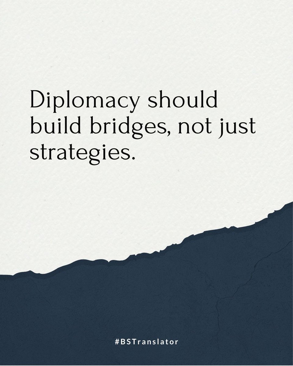 BS_Translator_'s tweet photo. After a week of decoding diplomatic deception, remember: better international relations start with honest language. Words should build bridges, not barriers. Thanks for translating with us.

#HonestDiplomacy #GlobalCommunity #BStranslator #PowerOfWords #InternationalRelations https://t.co/o5aEH39dTq