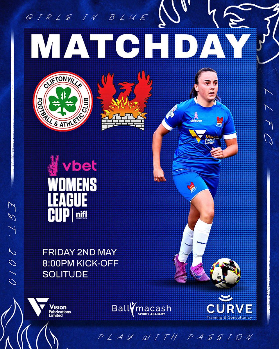 NI Football League
VBET League Cup 

MATCHDAY 💪⚽️💙

#familyclub
#oneclub

Girls in Blue - Play with Passion