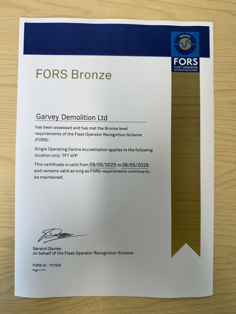 We are pleased to say we have passed our FORS audit for another year. ✅