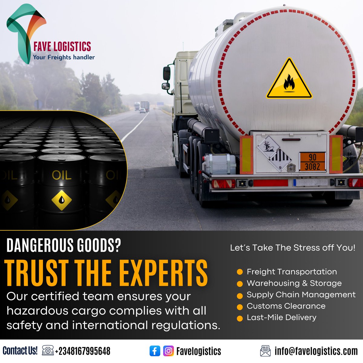 favelogistics_'s tweet photo. We know the Drill - Fave Logistics's Experts Provides You with Stress Free Delivery.
.
.
.
#freightforwarding
#logisticsexperts
#cargoexpress
#supplychainservices
#hazardousgoodslogistics
#internationalfreight
#favelogistics https://t.co/kl4XluiaAi