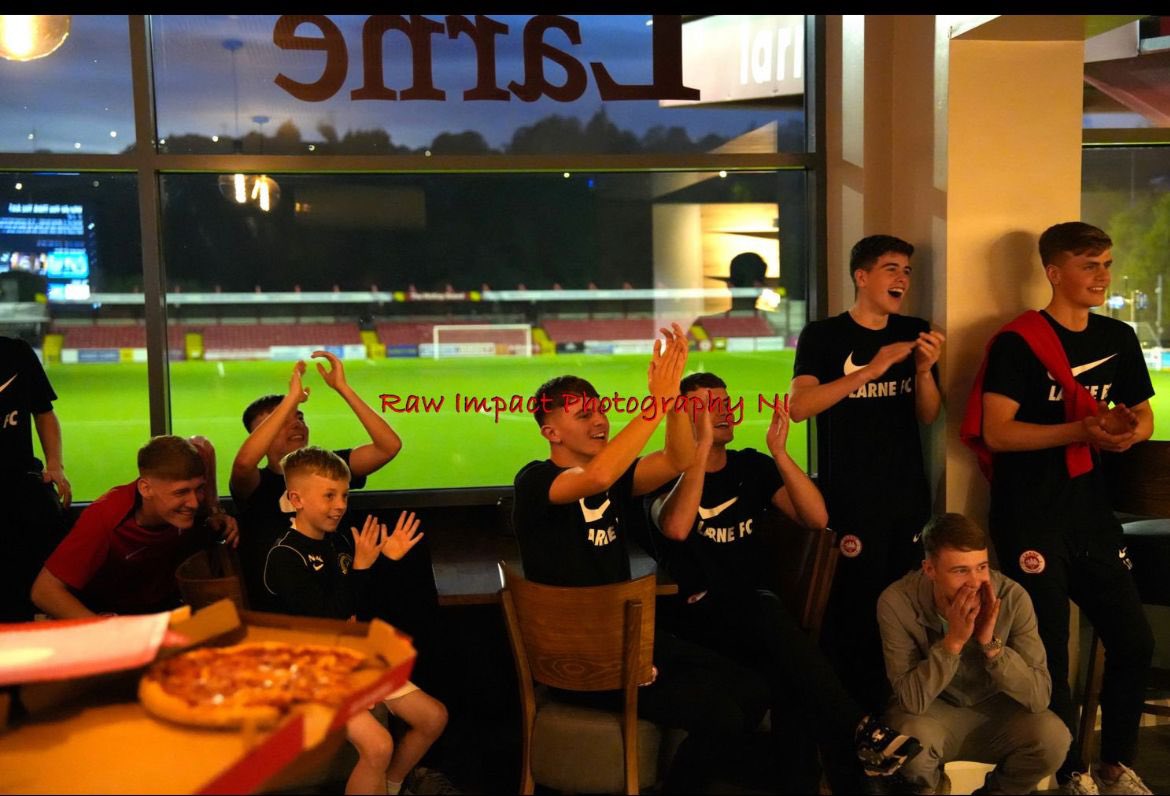 simms19's tweet photo. Champions!! Delighted for these boys and coaches ⚽️❤️ @larnefc https://t.co/gKI0LJ5EsO