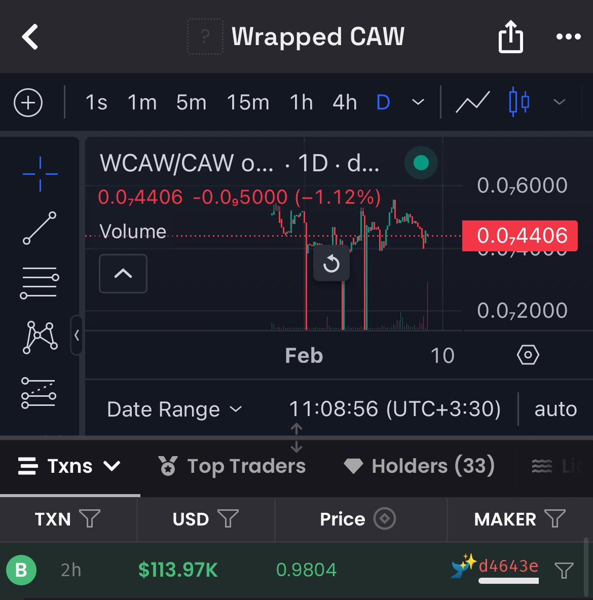 Qioshy's tweet image. $CAW #CAW

A big whale accumulated CAW for 3 years and has now bridged it to the chain:

etherscan.io/tx/0x7be54a020…

The beta is out, and the dApp works perfectly. CAW whales know what to do now.

Today is your last chance to receive 1:1 qCAW.