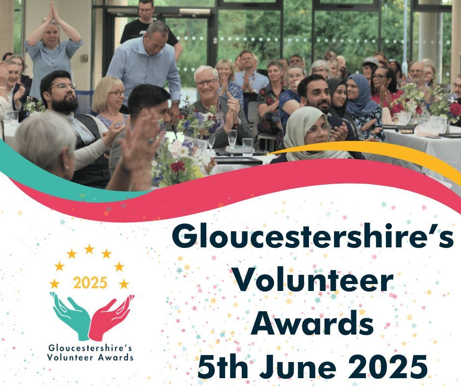 Last few places: Gloucestershire's Volunteer Awards 2025 🏆

Please join us to celebrate the extraordinary dedication &amp; passion of volunteers across our county.

📅 5 June 2025
⏲️ 6:30-10pm
📍 Hatherley Manor Hotel &amp; Spa

🔗 buff.ly/adebFn9

#VCSENewsGlos #Gloucestershire