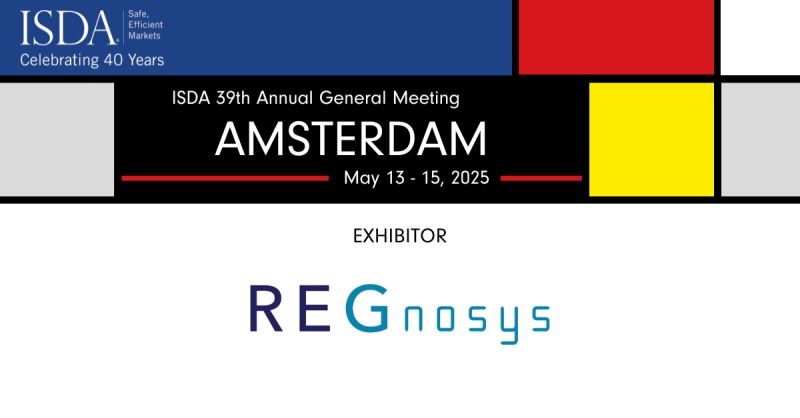REGnosys's tweet image. We are delighted to be exhibiting at the 39th ISDA Annual General Meeting in Amsterdam taking place from May 13-15! The premier event for derivatives professionals globally. 🌍 

#ISDAAGM2025 #DigitalRegulatoryReporting #DRR