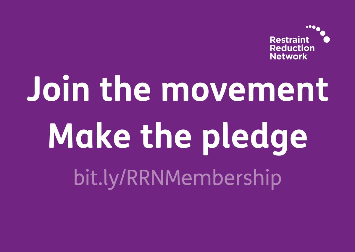 RRN membership is about committing to #RestraintReduction

Our members make a pledge to reduce the use of restrictive practices. No matter your experience or sector, anyone and everyone can join the movement.

Find out more about RRN membership today: bit.ly/RRNMembership