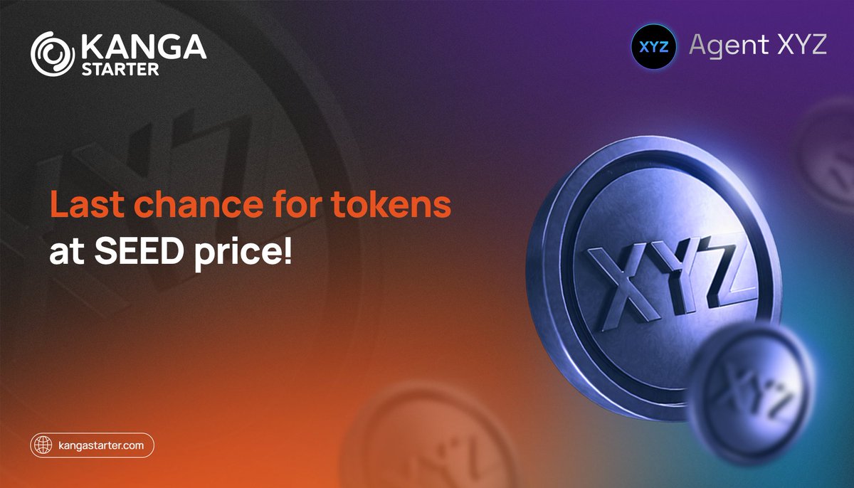 ⏳ Last moments to grab Agent XYZ tokens at SEED price!
Take the chance to get in early on a project powered by 28 AI agents delivering real-time market insights.

Don’t miss out ➡️ trade.kanga.exchange/starter/TRADER