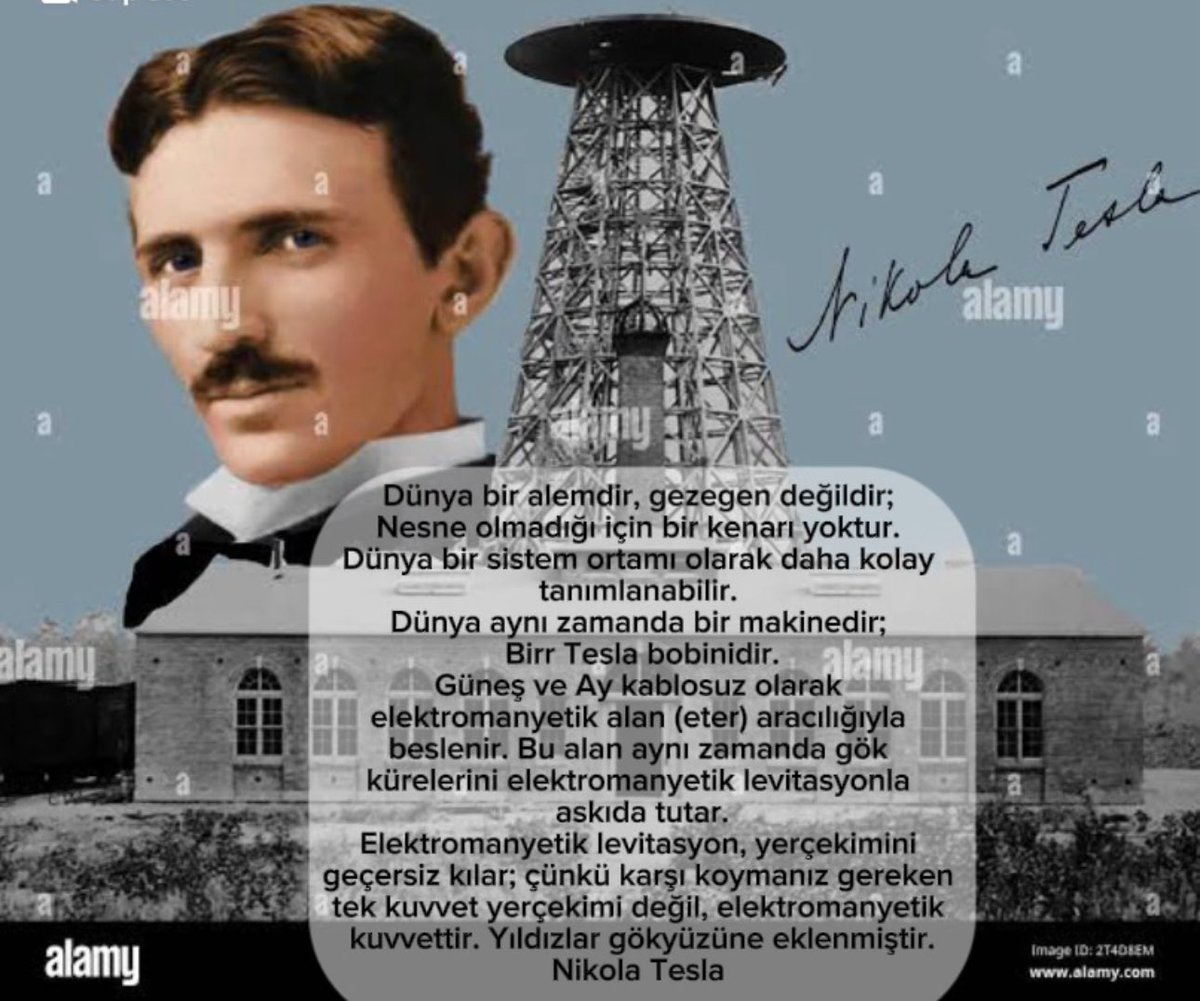 Dünya bir alemdir, gezegen değildir; nesne olmadığı için bir kenarı yoktur. Dünya bir sistem ortamı olarak daha kolay tanımlanabilir. Dünya aynı zamanda bir makinedir; bir Tesla bobinidir.

Güneş ve Ay kablosuz olarak elektromanyetik alan (eter) aracılığıyla beslenir. Bu alan
