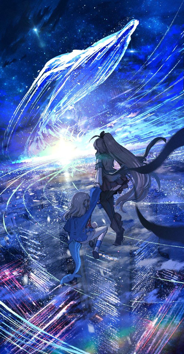 "One Voice, One Heart, An Infinite Journey beyond the Sea in the Stars." 🤎💙

Thank you for 100k followers. 

#drawMEI #gawrt