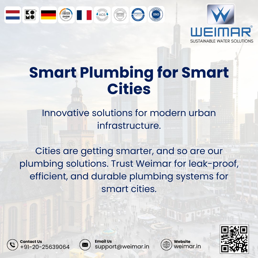 weimarindiallp's tweet image. As cities grow smarter, infrastructure must evolve too.

At Weimar, we provide leak-proof, efficient, and long-lasting plumbing solutions designed to support the needs of modern urban landscapes. 

#ModernPlumbing #WeimarSolutions #FlexiblePlumbing #LeakProofTechnology