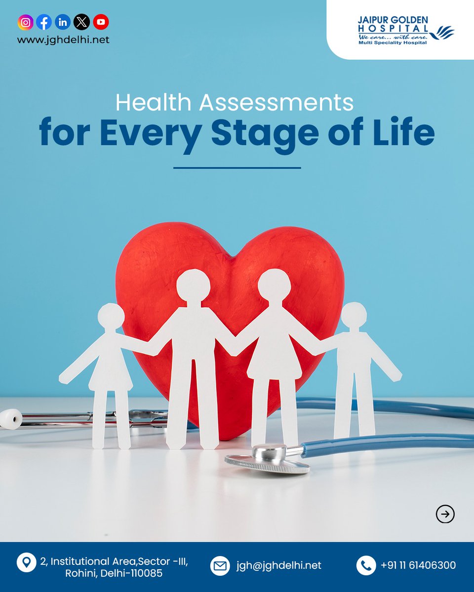 JaipurGolden's tweet image. From childhood to senior years, regular health checkups are essential for a long and healthy life.

After all, your health evolves with you!

Make sure to get the right checkups at every stage of life.

#HealthAtEveryAge #LifelongHealth

#RegularCheckups #PreventiveCare