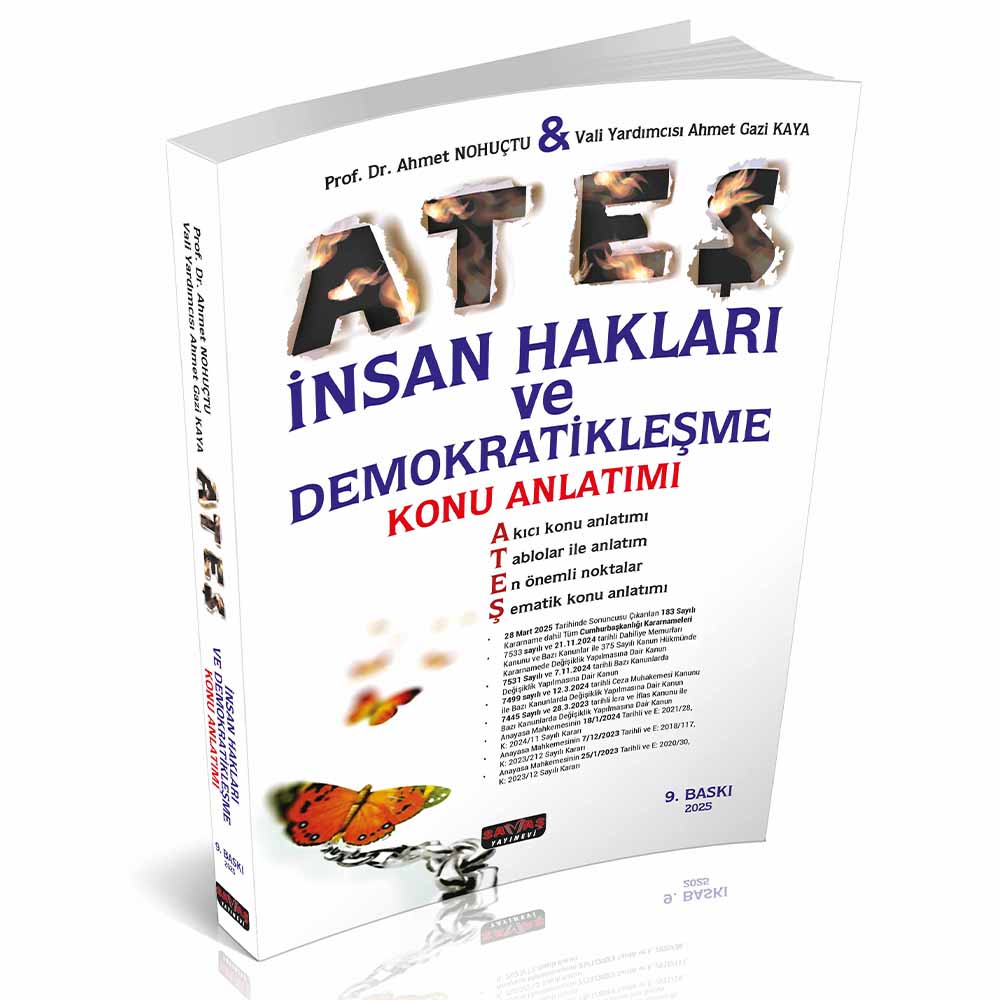 savaskitap's tweet photo. https://t.co/LCQaIn6faS
ATEŞ İnsan Hakları ve Demokratikleşme Konu Anlatımı Savaş Yayınları Nisan 2025
@savaskitap https://t.co/vjV731tivU