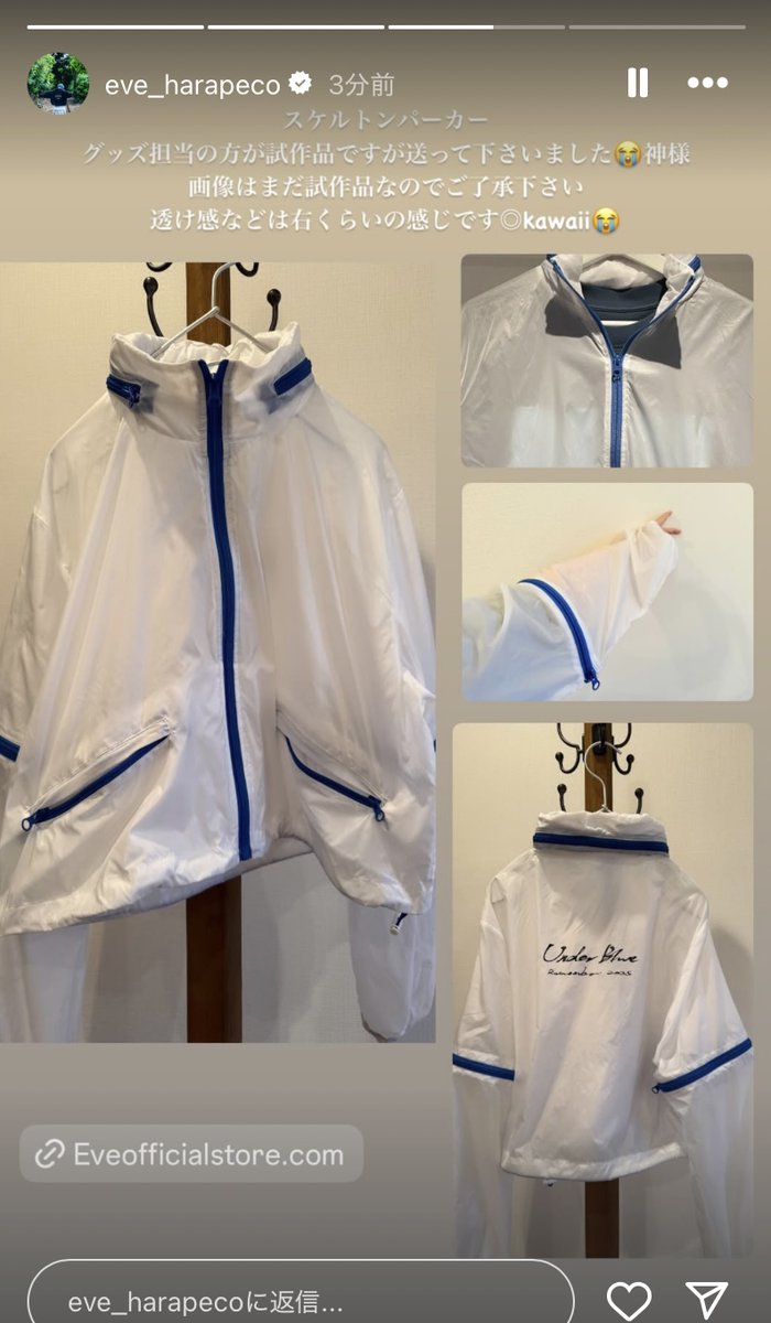 Eve スケルトンパーカー skeleton parka スケルトンパーカー
