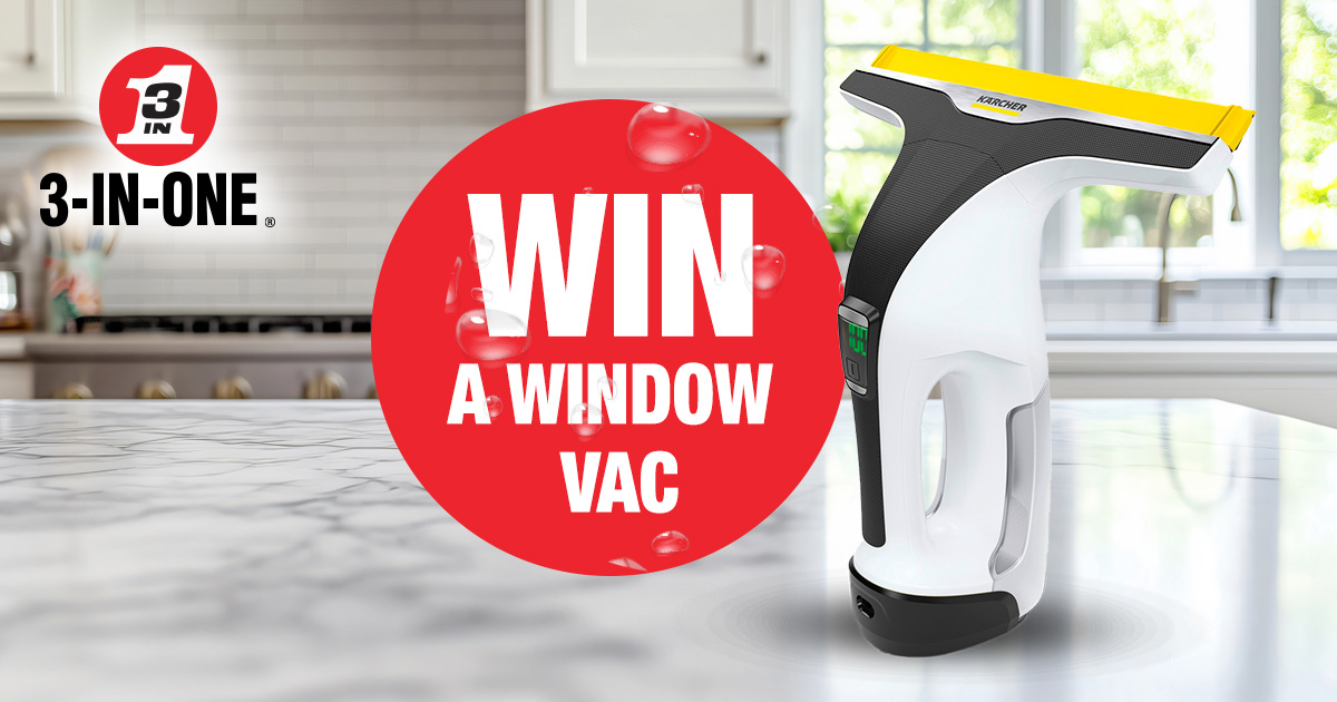 We’re celebrating the first bank holiday of May with a window vacuum giveaway! 

Join the community for the chance to enjoy your winnings for the second May bank holiday. 

To enter:  
• Follow us
• Comment below where you buy 3-IN-ONE from

Ends 16th May – don’t miss out!