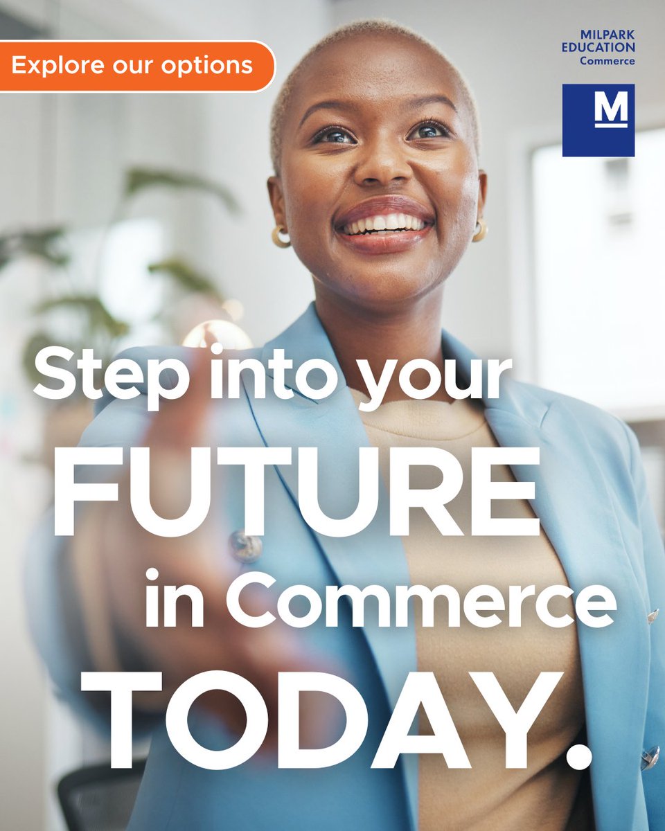 MilparkEd's tweet image. Applications are open!​

 Milpark’s School of Commerce equips you with the skills to thrive in a wide range of industries.  Explore your options and apply today: ​pulse.ly/di0mtblbql

#MilparkSchoolofCommerce #FutureReady #StudyCommerce #MilparkEducation