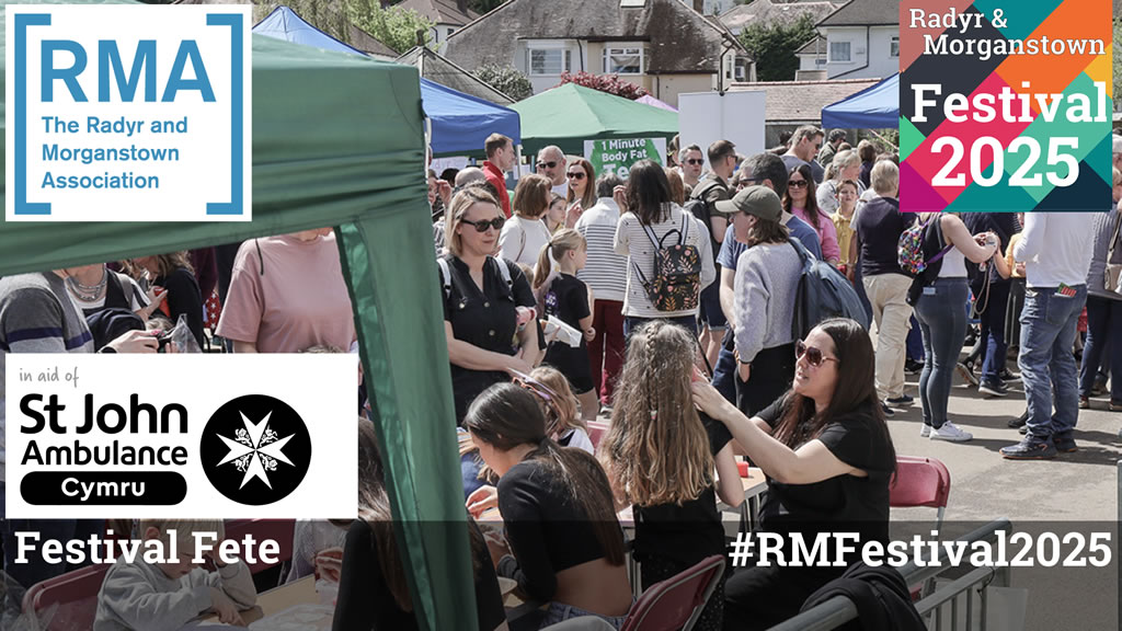 R&amp;M FESTIVAL FETE

Tomorrow Saturday 3rd May
Radyr Primary School Fields
Starts at 12 noon