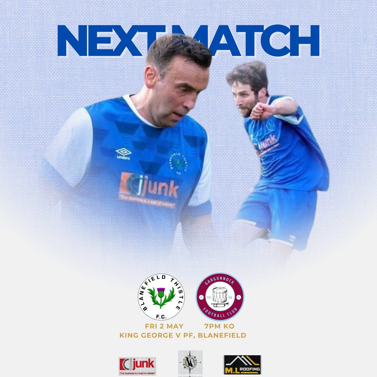 Tonight we are back in League action as we host Gargunnock FC. Kick off 7pm.