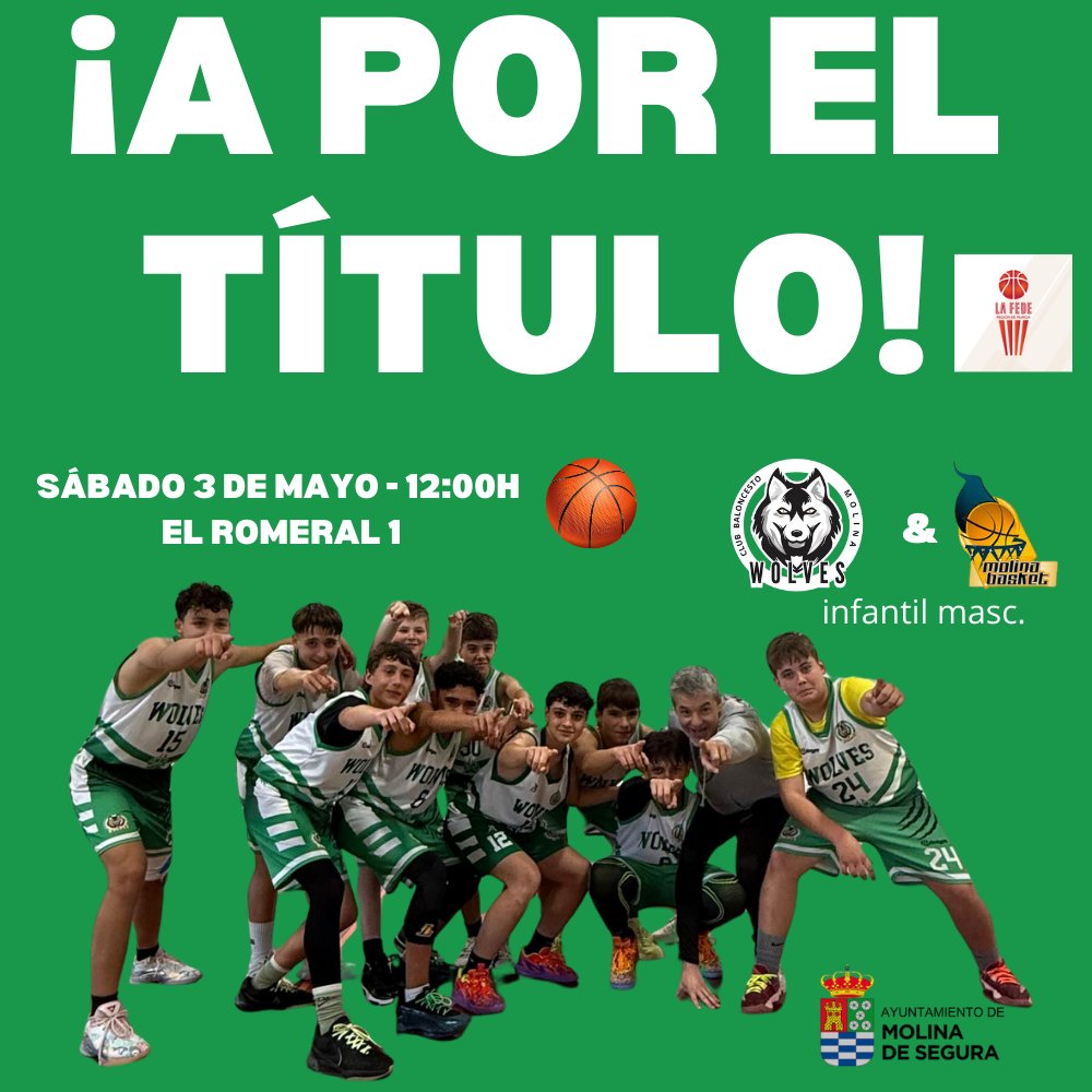CB_MolinaWolves's tweet photo. Vamos a por el título de liga! #molinadesegura #basketball #molinatododeporte https://t.co/VkH91gpiyo