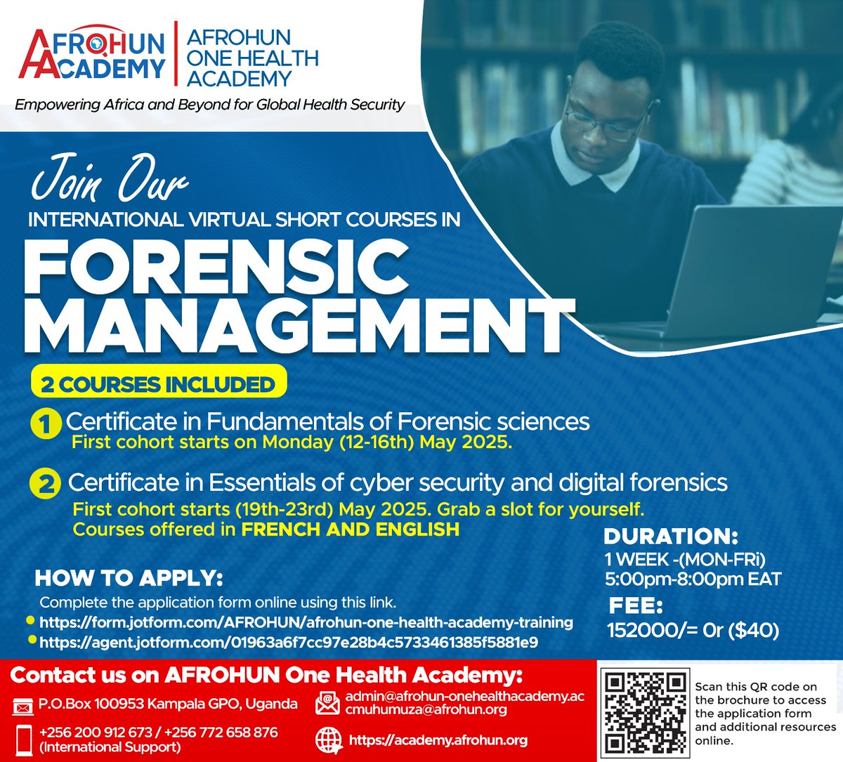 AFROHUN's tweet photo. 🔍 Behind every solved case is a skilled forensic leader.
Take the next step in your career with our Short Course in Forensic Management.
Lead with purpose. Deliver truth.
#ForensicManagement #InvestigationLeadership #JusticeDriven https://t.co/ax2S0J7L88
