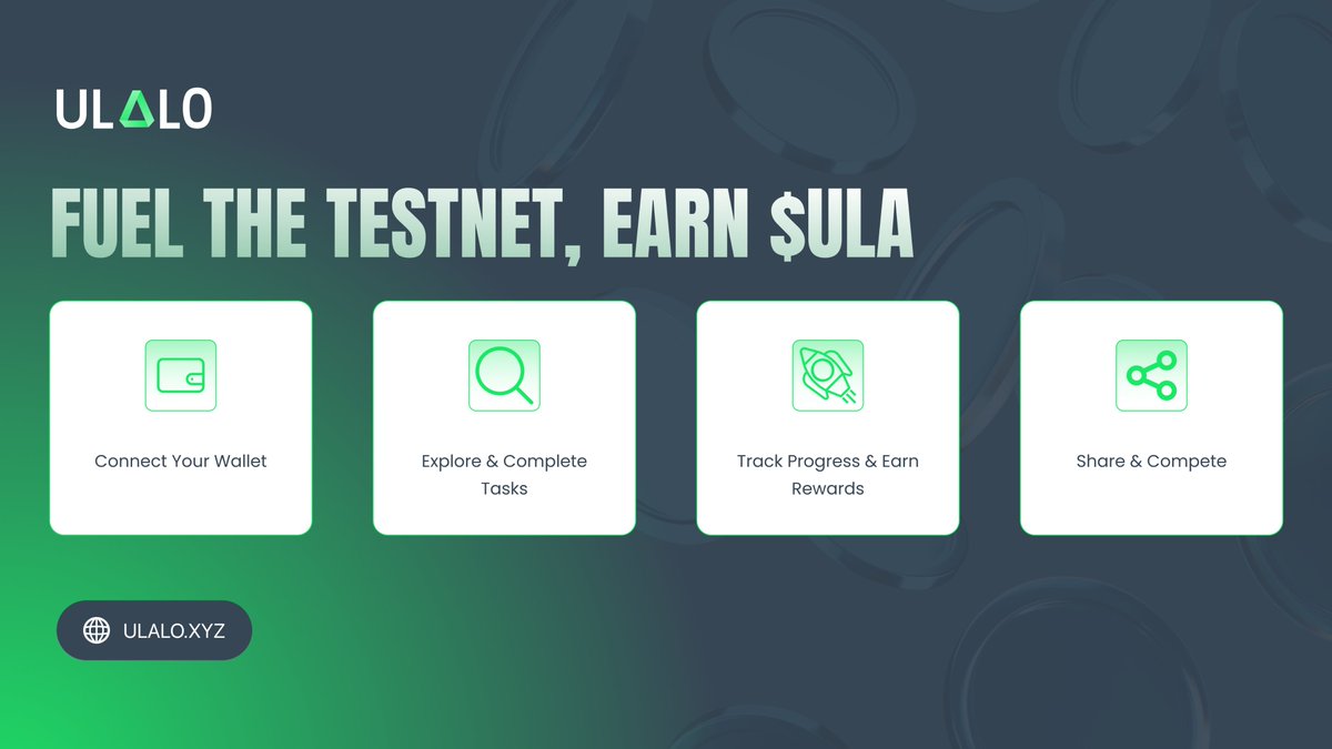 #ULALO Testnet live soon 😍. 
Earn $ULA 🪙and power up #health ⚕️