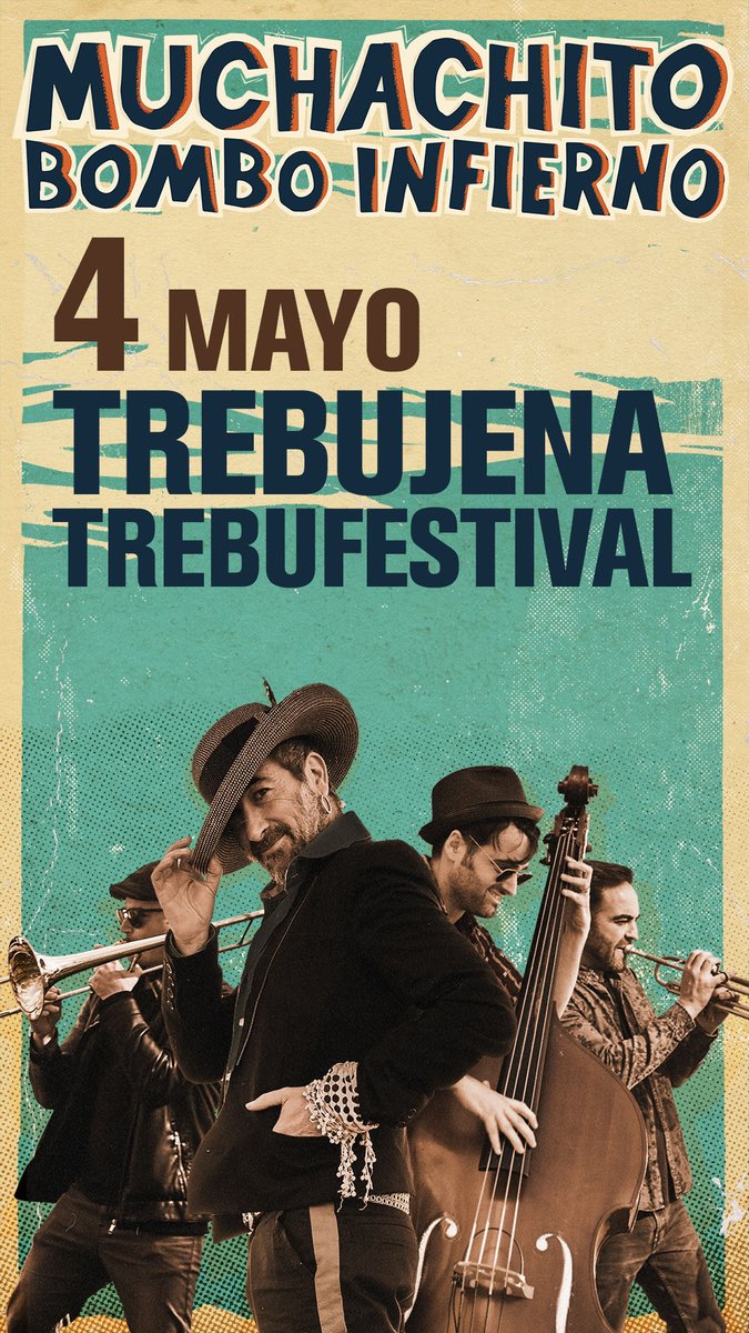 Muchachito Bombo Infierno (@muchachitobombo) on Twitter photo Este domingo 4 de mayo estaremos en el #TrefuFestival de #Trebujena
Entrada gratuita!
<a href="/AytoTrebujena/">Ayuntamiento de Trebujena</a>
<a href="/Volcanmusica/">El Volcán Música</a> Este domingo 4 de mayo estaremos en el #TrefuFestival de #Trebujena
Entrada gratuita!
<a href="/AytoTrebujena/">Ayuntamiento de Trebujena</a>
<a href="/Volcanmusica/">El Volcán Música</a>