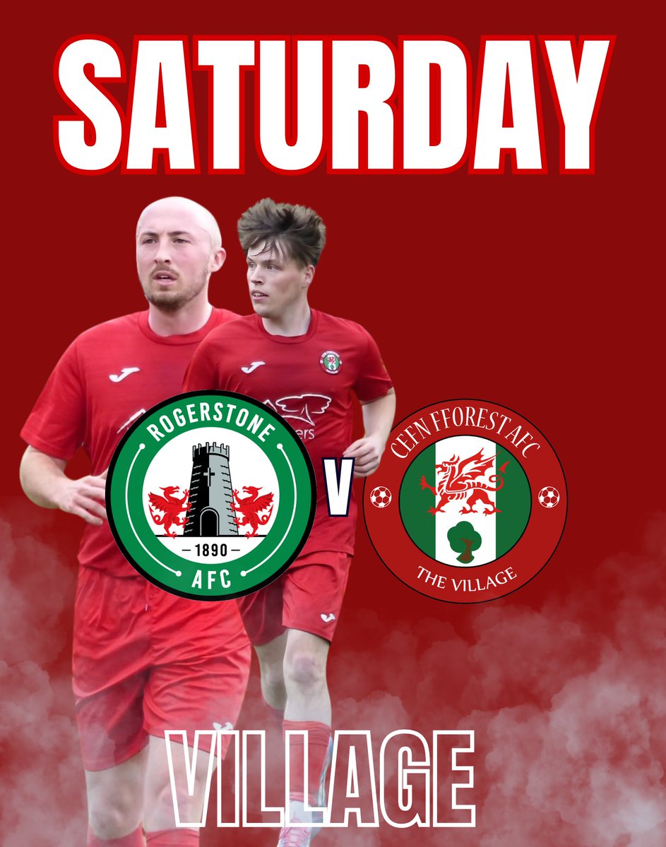 Cefn Fforest AFC (@cefnfforestafc) on Twitter photo 📝We finish the season in the Gwent Premier League against <a href="/RogerstoneAFC/">Rogerstone AFC</a> 🟢. Due to an event at Newport Fugitives ground please note the fixture is reversed and now at Britannia Fields kick off 2pm. Great support midweek and we hope to see you all tomorrow 🙌
#village🔴 📝We finish the season in the Gwent Premier League against <a href="/RogerstoneAFC/">Rogerstone AFC</a> 🟢. Due to an event at Newport Fugitives ground please note the fixture is reversed and now at Britannia Fields kick off 2pm. Great support midweek and we hope to see you all tomorrow 🙌
#village🔴
