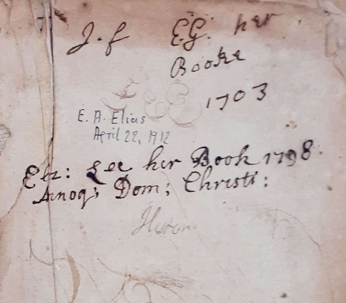 WestCollCambs's tweet photo. One book, TWO examples of Early Modern women’s book ownership! Elizabeth Glegg her Booke 1703; Eliz: Lee her Book 1798 Annoq: Dom: Christi: …on Tate’s Miscellanea Sacra or Poems on Divine &amp; Moral   Subjects, 1698. EL TAT 540 
#HerBook 
#LibraryTreasures for May https://t.co/agzlju0SrV