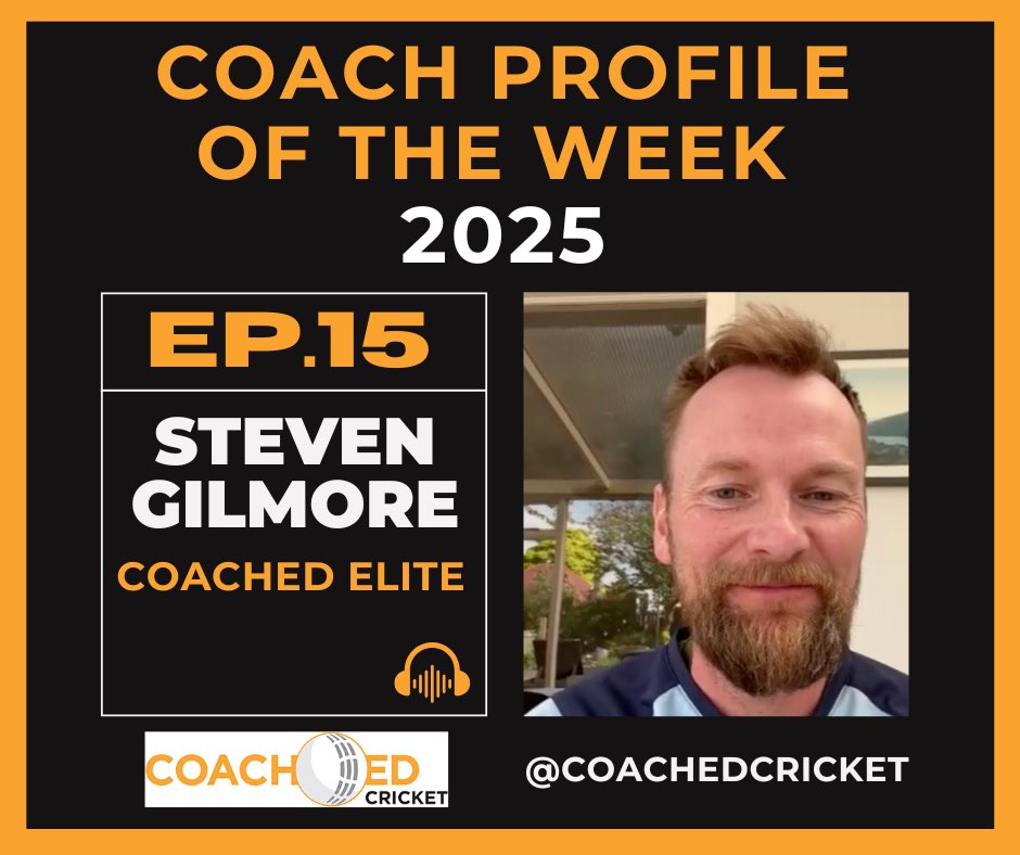 Coach Profile of the Week - Episode 15 - ELITE Coach Steven Gilmore 🏏

Hear from Gary and Steven as they discuss sports psychology, mental techniques and much more!

Available for free here:
buzzsprout.com/1873438/episod…

#cricket #highperformancecoach #coach #cricketacademy