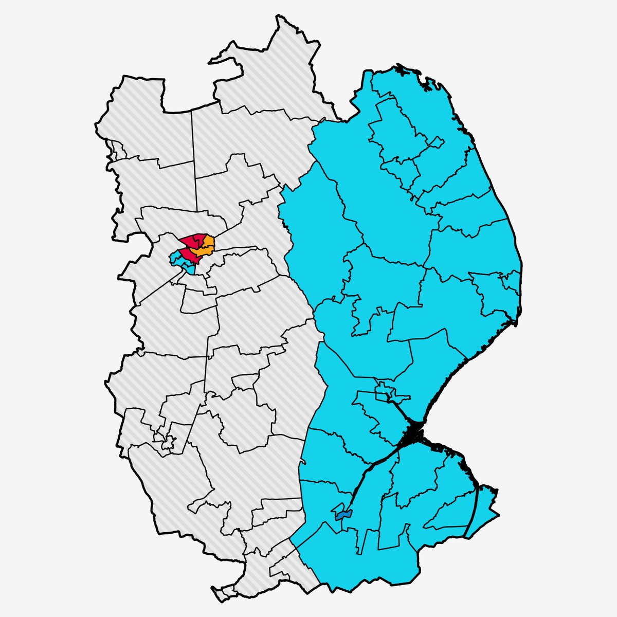 Lincolnshire is going VERY turquoise...