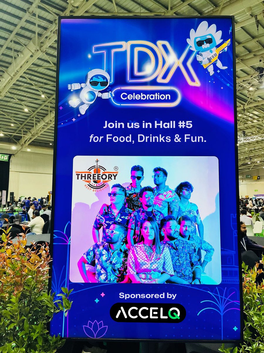 ACCELQ (@accelq) on Twitter photo Snap your fingers, tap your feet, #TDXIndia full-badge attendees! 🎉
The #TDX25 Celebration concert is your ticket to a fantastic Friday night! Join us at BIEC, Hall 5 (6-8 PM IST).
The ACCELQ team is looking forward to catching up with you there! Let the good times roll! 🎶 Snap your fingers, tap your feet, #TDXIndia full-badge attendees! 🎉
The #TDX25 Celebration concert is your ticket to a fantastic Friday night! Join us at BIEC, Hall 5 (6-8 PM IST).
The ACCELQ team is looking forward to catching up with you there! Let the good times roll! 🎶