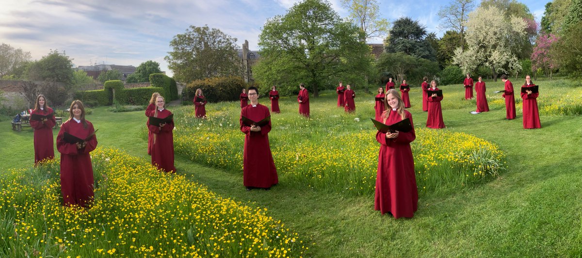 PeterhouseChoir's tweet image. We're back from our Easter vacation - and we've started the new term with some filming in the stunning @peterhouse_cam Deer Park. Watch this space for the fruits of our labours!