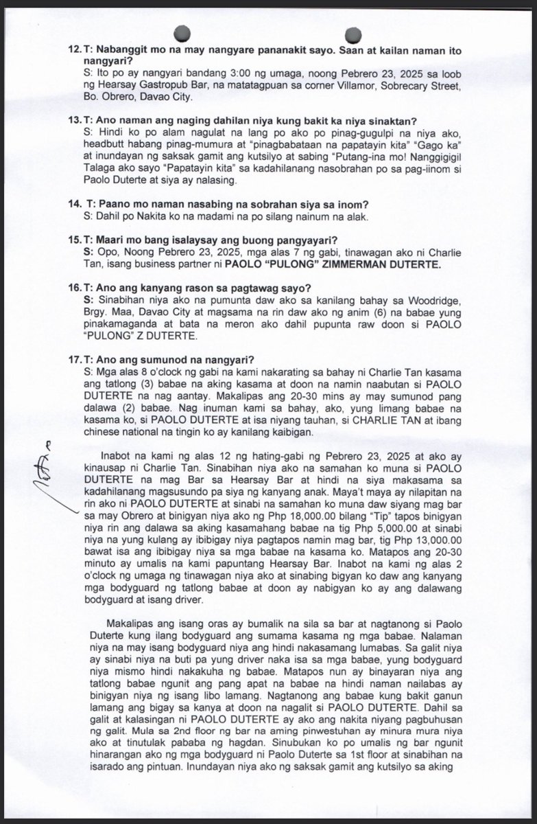 jesusfalcis's tweet image. OMG nanuntok ng bugaw at kumukuha ng babae si Paolo “Pulong” Duterte, anak ni Rodrigo at currently ay Congressman, ayon sa isang police report o sinumpaang salaysay.

This guy is crazy. He committed not just physical injuries and/or attempted murder but also possibly human and…