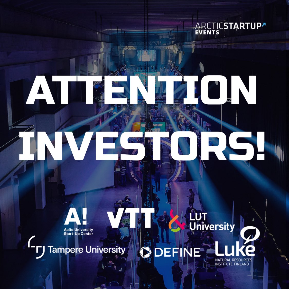 🚨 INVESTORS INVESTORS 🚨

Connect with the founders shaping the future.
Lock in the deals.
Invest in the unicorns of tomorrow.

Only a few days left to grab your discounted Investor Tickets for Arctic15.

arctic15.com/arctic15-helsi…

#actionmatters