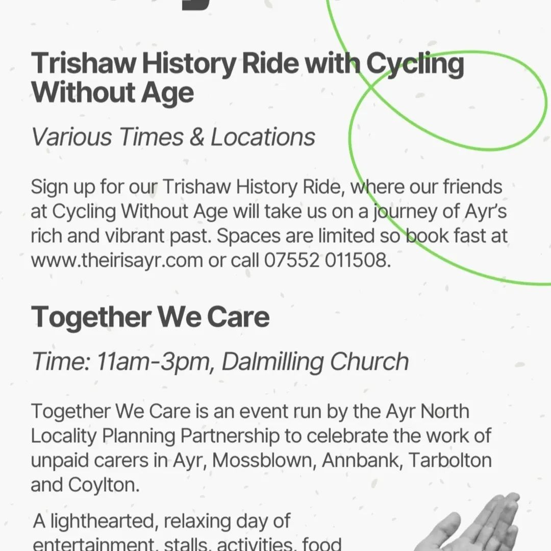 theirisayr's tweet image. Today marks the start of Trishaw History Rides @cyclingwithoutage
For #wcaf25 we're producing a history podcast to align with #ageingwell principles,evoking memories+inspiring reminiscence ❤️
@WallacetownH @sahscp