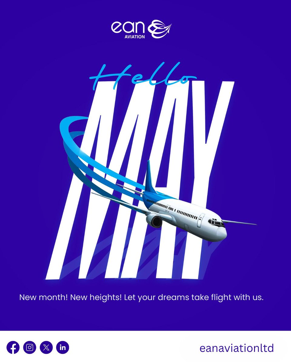 eanaviationltd's tweet photo. Welcoming this new month with optimism and determination. Let’s seize new opportunities and make this month a remarkable one.
Happy New Month to all!
#EANAviation #FBO #BusinessAviation #NewMonthNewGoals #HappyNewMonth #SuccessMindset #BusinessGrowth https://t.co/g9qiCc59wD