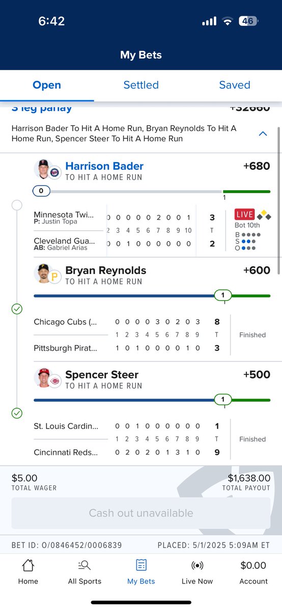 StaabBlake's tweet image. 1 away everytime