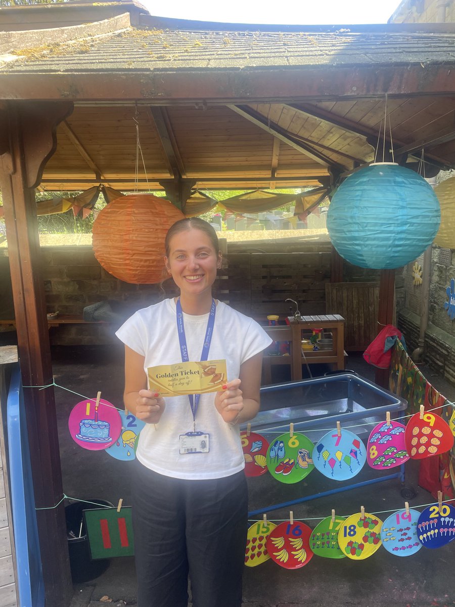 Congratulations to Miss Baker who found the golden ticket in the trusts chocolate competition.