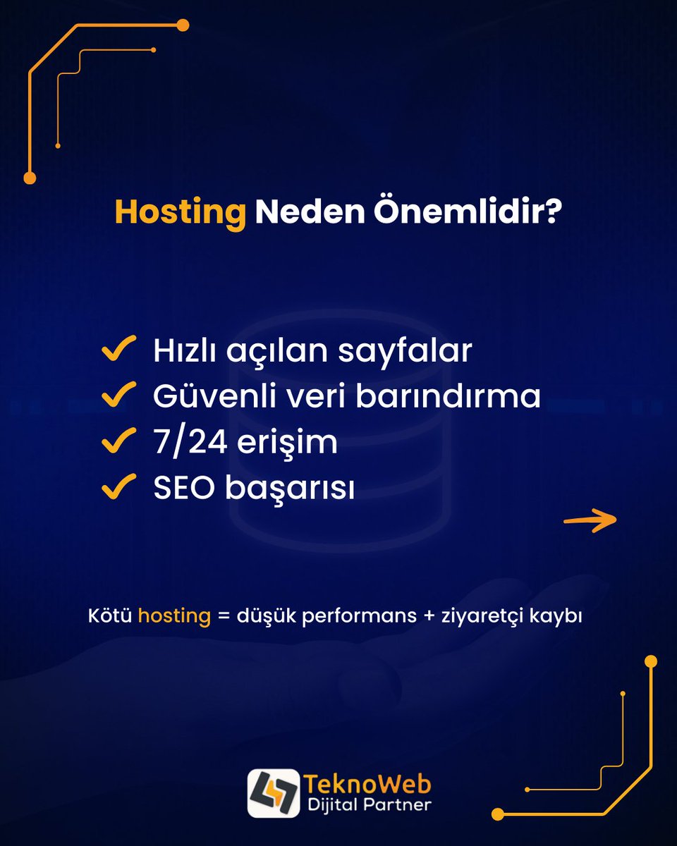 OnurDevOps's tweet image. 💡Websiten için doğru hostingi seçnek çok önemli!
Hız,güvenlik ve SEO başarısı bir tık uzağında!

🔸️Hosting=Sitenin evi
🔸️Kötü hosting=Ziyaretçi kaybı

🌐 TeknoWeb farkını keşfet: teknoweb.net