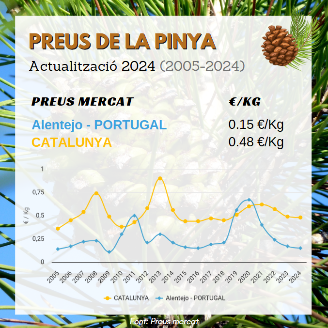Incorporem a l'Observatori els preus del PINYÓ BLANC i la PINYA 2024.

Més detalls a la web:
- observatoriforestal.cat/preus-del-piny…
- observatoriforestal.cat/preus-de-la-pi…