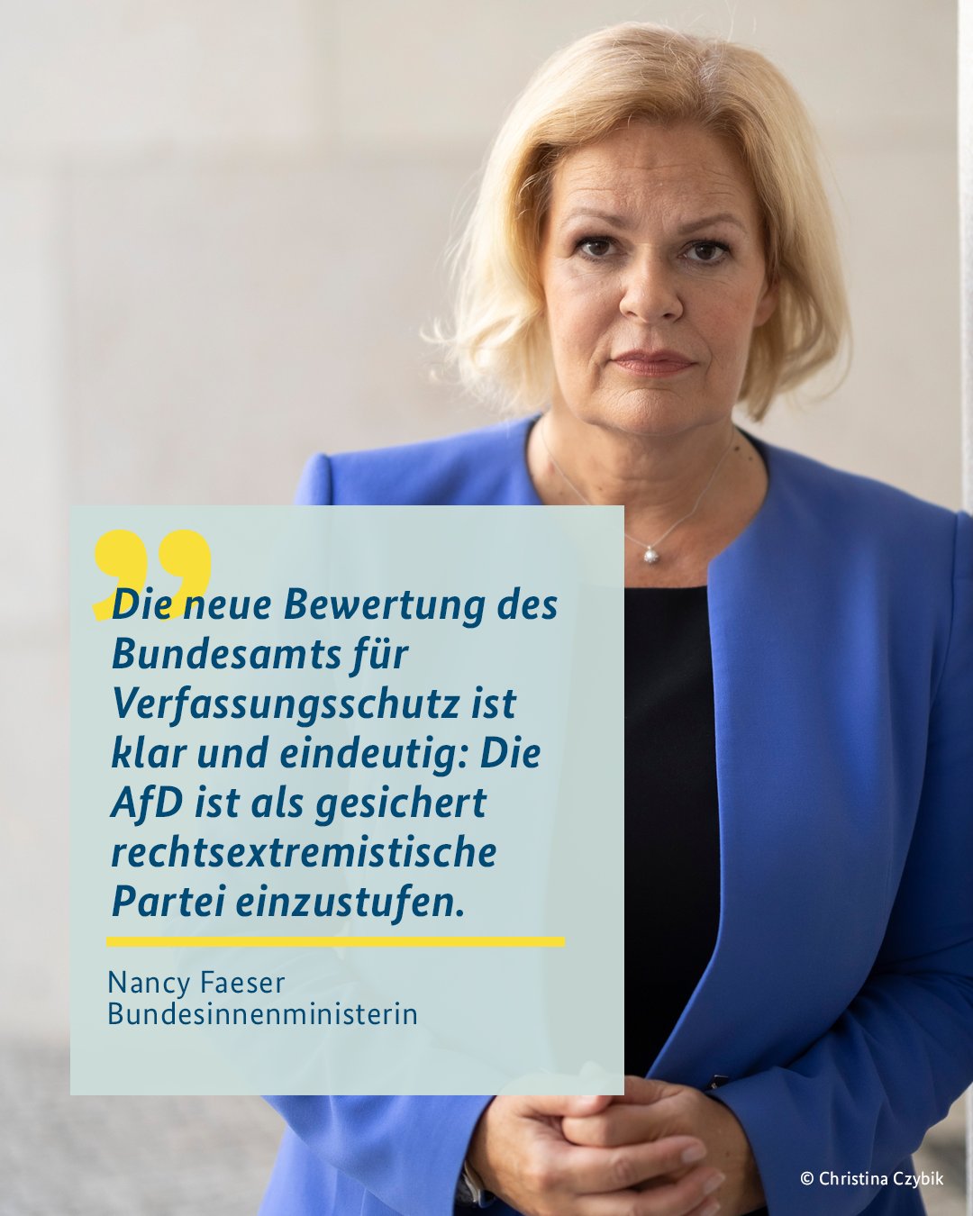 Mitteilung vom Verfassungsschutz: AfD ist gesichert rechtsextremistisch

Das Bundesamt für Verfassun...
